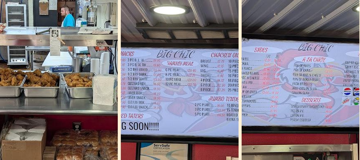 Big-Chic of Jackson Inc Menu